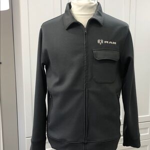 RAM Logo Full-Zip Lightweight Jacket – Men’s Large – Gray – Choko Authentics